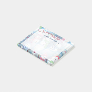 Custom Cute Fun Funny Holiday Snowmen Pattern Post-it Notes