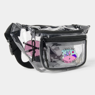 Custom Cute Fun Golfers Quote Text Pink Golf Green Clear Fanny Pack