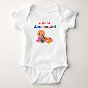 Custom Cute Funny Baby Future Accountant Bodysuit