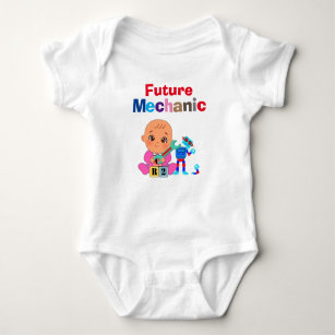 Custom Cute Funny Baby Future Chemist Genius Baby Bodysuit