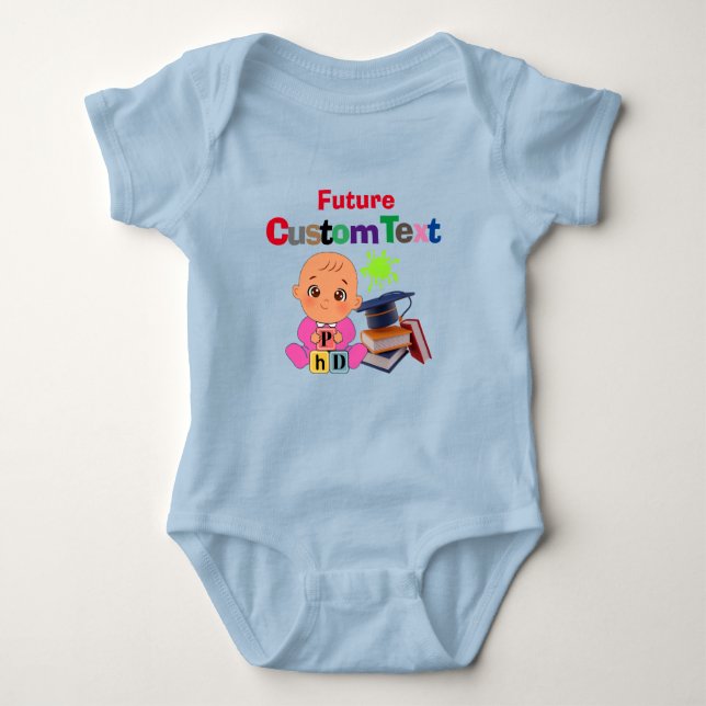 Custom Cute Funny Baby Future Profession Bodysuit (Front)