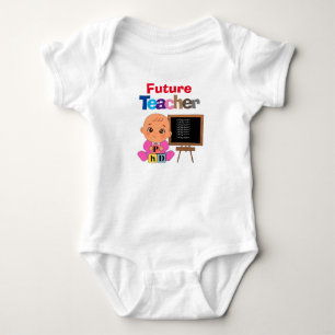 Custom Cute Funny Baby Future Teacher Bodysuit
