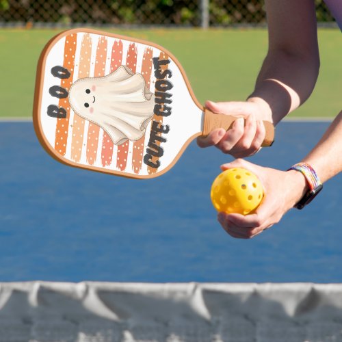Custom Cute Ghost Halloween Pickleball Paddle