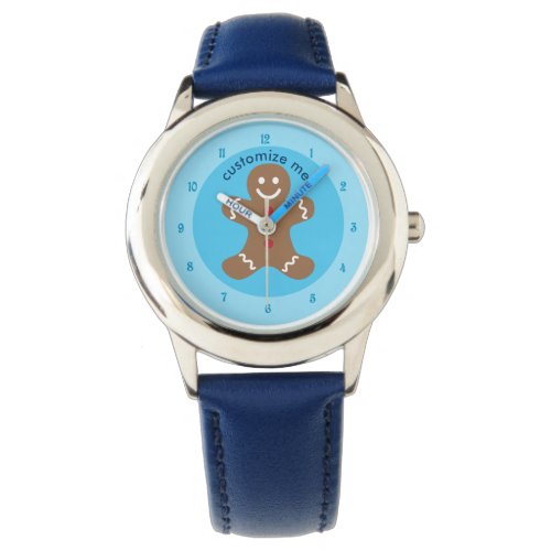 Custom Cute Gingerbread Man Watch