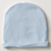 Custom cute gray elephant blue boy baby beanie hat (Back)
