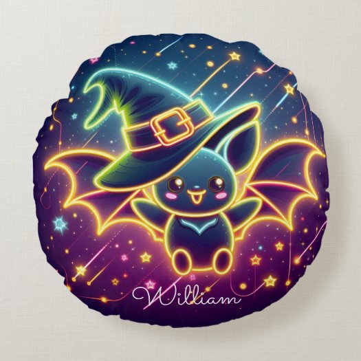 Custom Cute Halloween Bat Witch's Hat Nursery