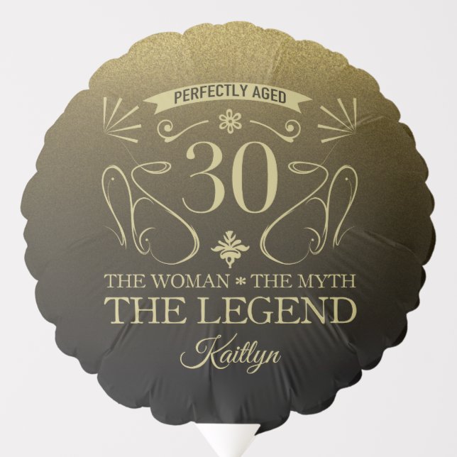 Custom Cute Happy 30th Birthday Balloon (Front)