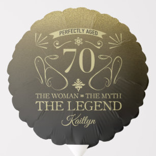 Custom Cute Happy 70th Birthday Balloon