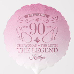 Custom Cute Happy 90th Birthday Balloon