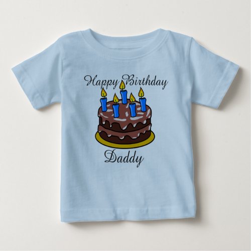 Custom cute Happy Birthday Daddy baby Shirt