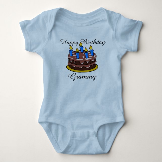 Custom cute Happy Birthday Grammy baby Shirt (Front)