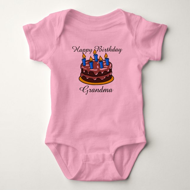 Custom cute Happy Birthday Grandma baby Shirt (Front)
