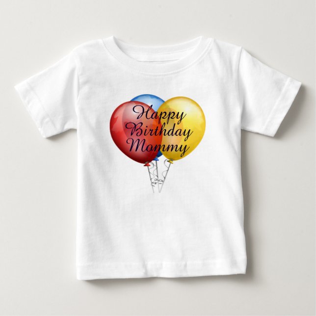 Custom cute Happy Birthday Mommy baby Shirt (Front)