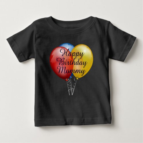 Custom cute Happy Birthday Mommy baby Shirt