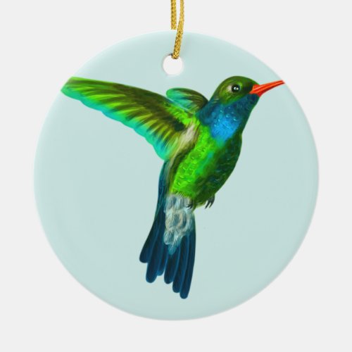 Custom Cute Hummingbird Photo Ornament