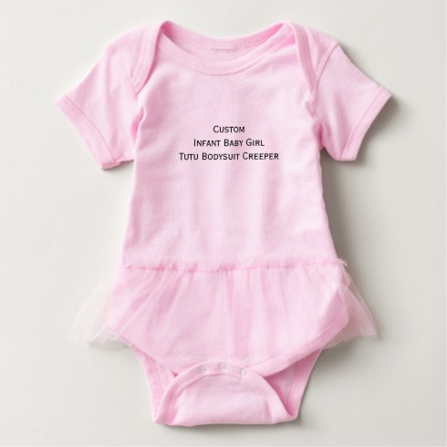 Custom Cute Infant Baby Girl Tutu Bodysuit Creeper