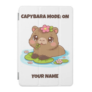 Custom Cute Kawaii Capybara Mode iPad Mini Cover
