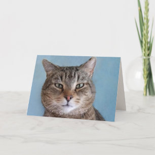 Custom Cute Kitty "From The Cat" Birthday Card