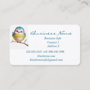 Custom Cute Little Bird Nature  Art Business Card