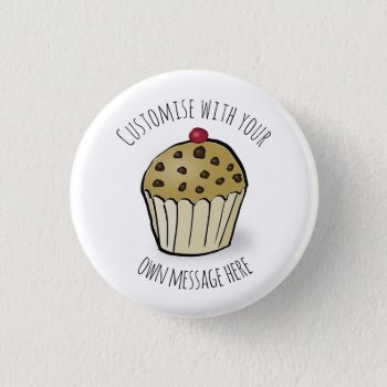 Custom Cute Mini Muffin Button by MissMatching at Zazzle