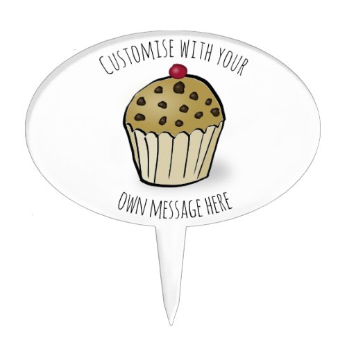 Custom Cute Mini Muffin Cake Topper