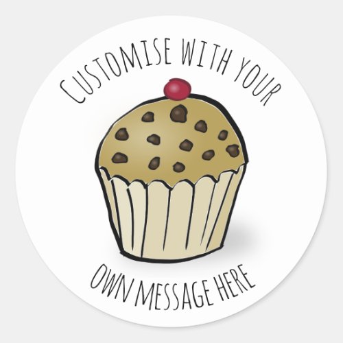 Custom Cute Mini Muffin Classic Round Sticker