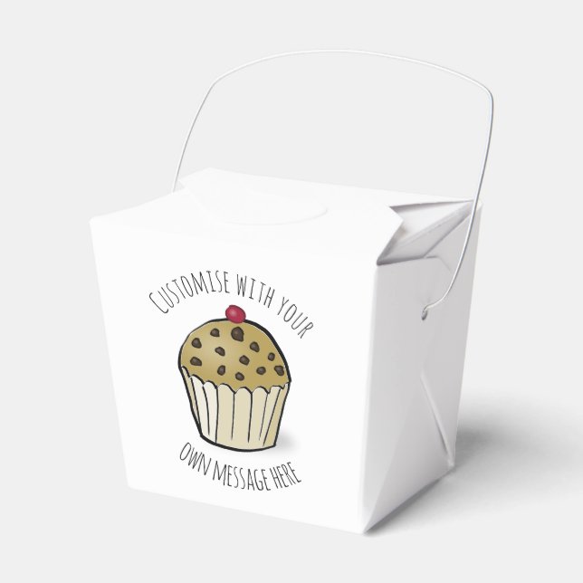 Custom Cute Mini Muffin Custom Text Favor Boxes (Front Side)