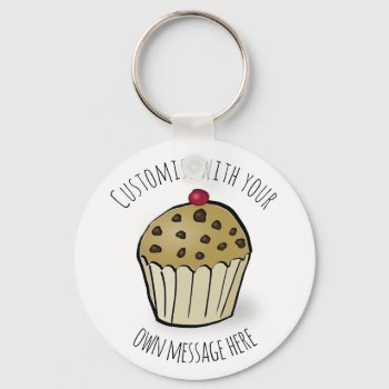 Custom Cute Mini Muffin Keychain by MissMatching at Zazzle
