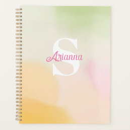 Custom cute monogram and first name planner