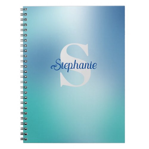 Custom Cute Monogram and First Name Planner  Notebook