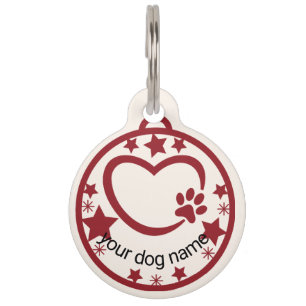 Custom Cute Name Dog Lover Keepsake Pet ID Tag