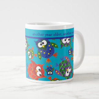 Custom Cute Owls Jumbo-sized Coffee Mug