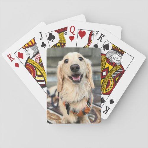 Custom Cute Pet Dog Photo  Playing Cards