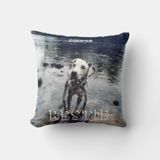 Custom Cute Pet Friend Photo Upload Bestie Image Throw Pillow