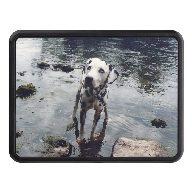 Custom Cute Pet Friend Photo Upload Dog Image Hitch Cover (Front)