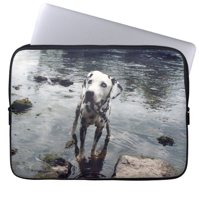 Custom Cute Pet Friend Photo Upload Dog Image Laptop Sleeve (Front)