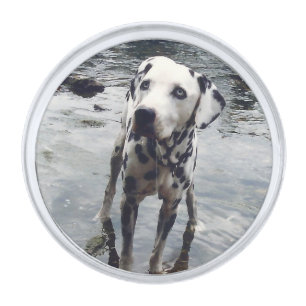 Custom Cute Pet Friend Photo Upload Dog Image Silver Finish Lapel Pin
