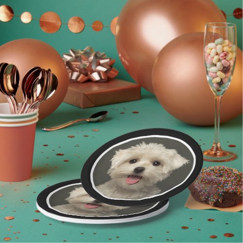 Custom Cute Pet Photo Birthday Paper Plates