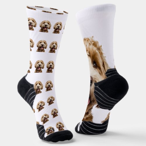 Custom Cute Pet Photo Pattern Socks