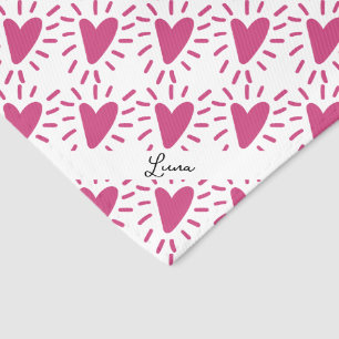 Custom Cute Pink Heart Pet Bandana Collar
