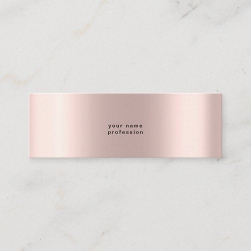 Custom Cute Pink Simple Mini Business Card