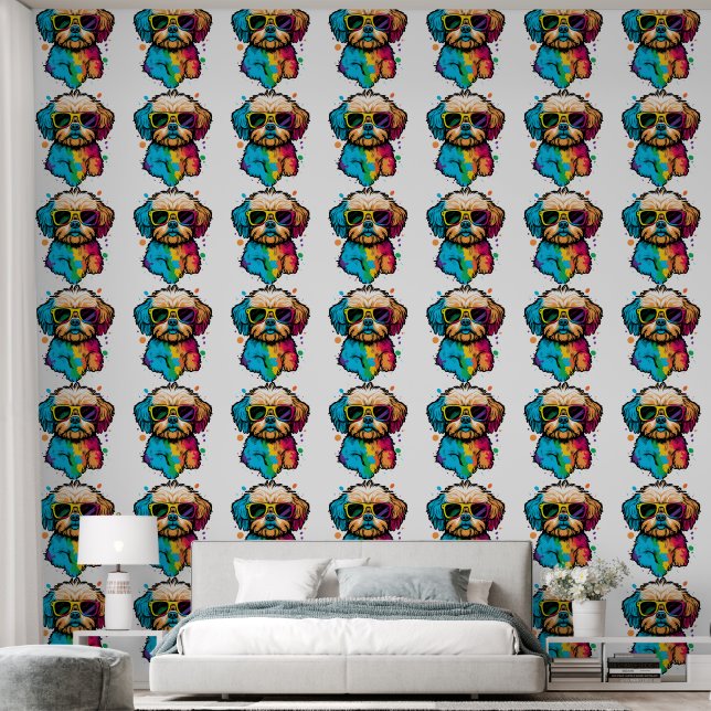 Custom Cute Puppy Kid's Room  Wallpaper (Bedroom)