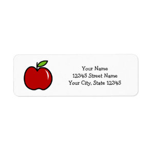 Custom cute red apple kindergarten school teacher label