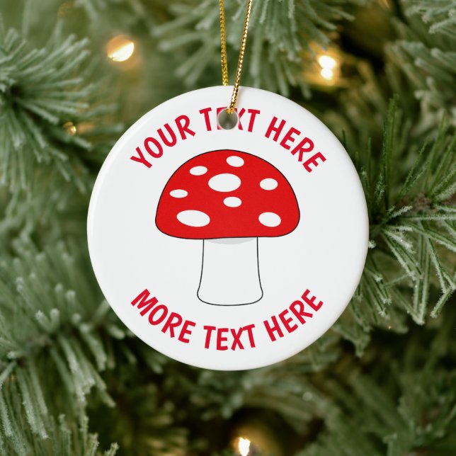 Custom cute red mushroom Christmas tree ornament (Tree)