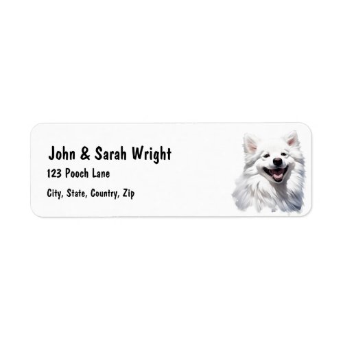 Custom Cute Samoyed Dog Address Label