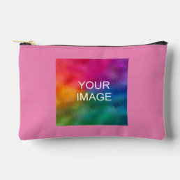Custom Cute Simple Template Image Photo Pink Small Accessory Pouch