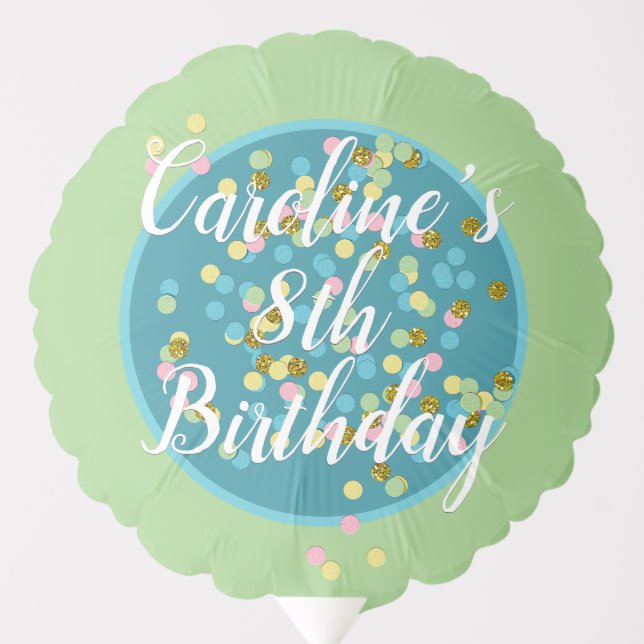 Custom Cute Summery Fun Colorful Confetti Dots Balloon (Front)