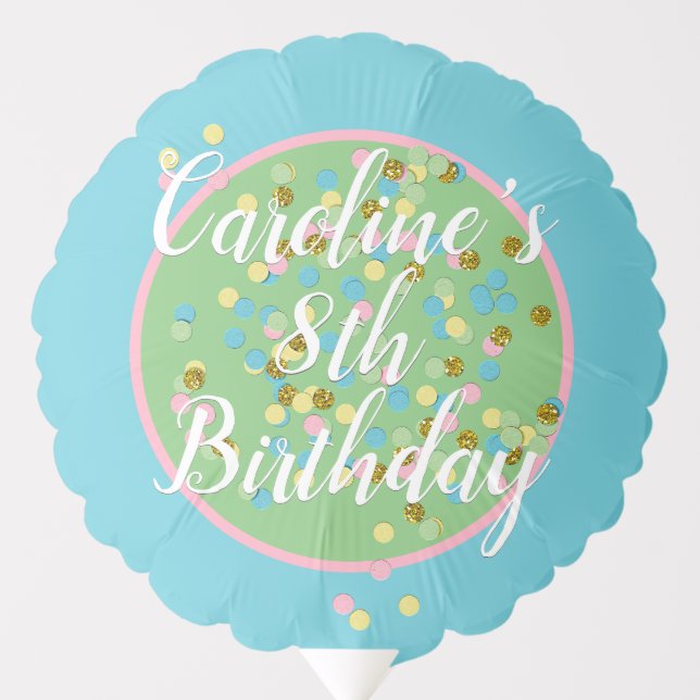 Custom Cute Summery Fun Colorful Confetti Dots Balloon (Front)