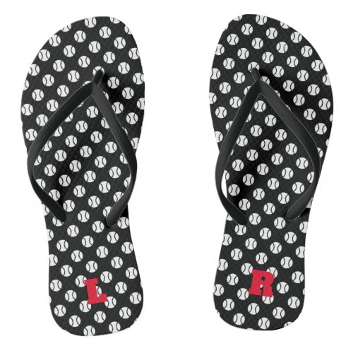 Custom cute tennis ball print flip flops for women