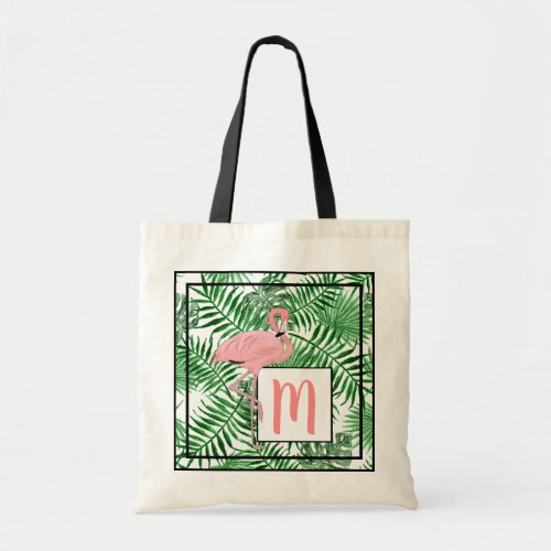 Custom Cute Tropical Pink Flamingo Watercolor Art Tote Bag